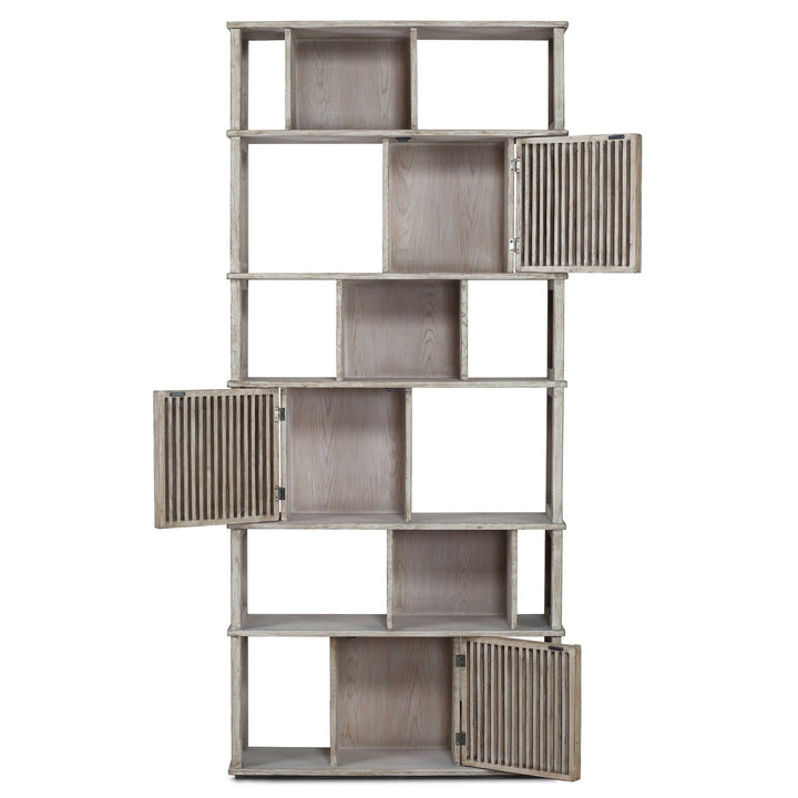 RIKER LIGHT GREY WASH BOOKCASE