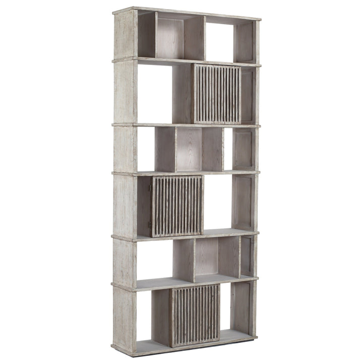 RIKER LIGHT GREY WASH BOOKCASE