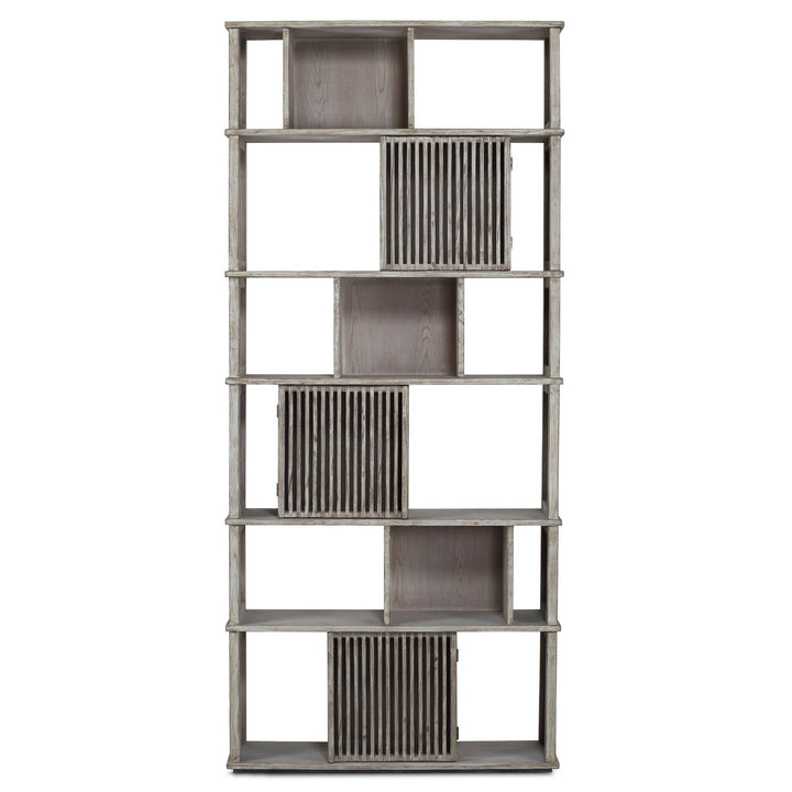 RIKER LIGHT GREY WASH BOOKCASE
