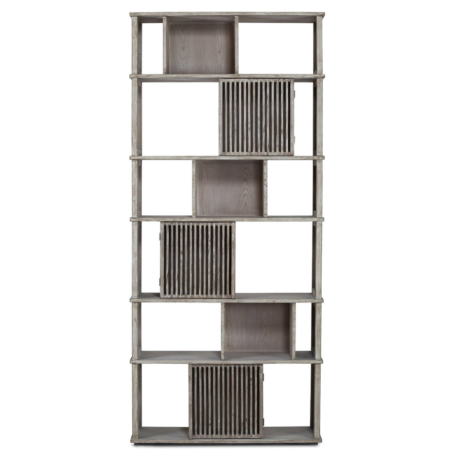 RIKER LIGHT GREY WASH BOOKCASE