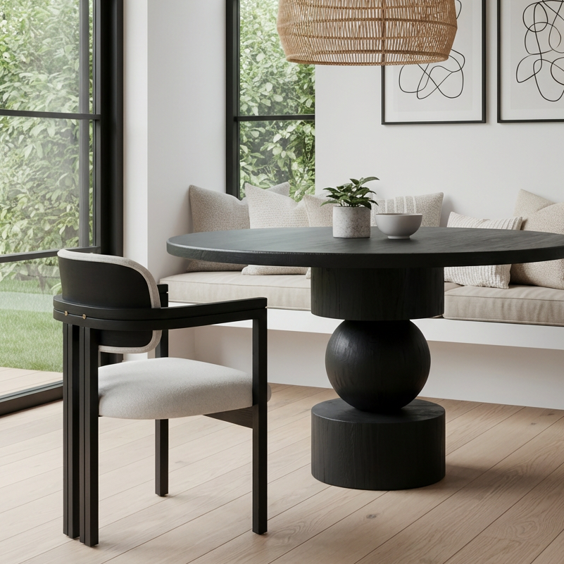 RINI DINING CHAIR: BLACK