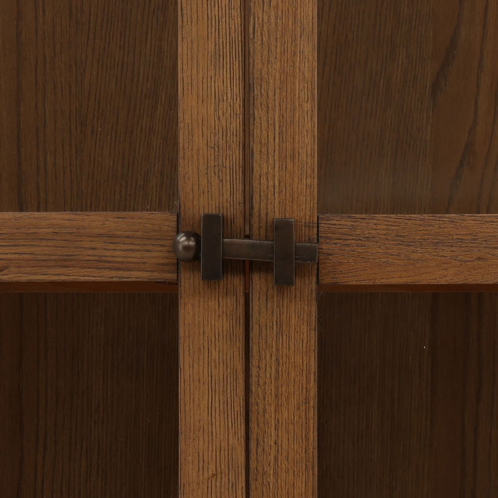 ROYCE WARM OAK CURIO CABINET