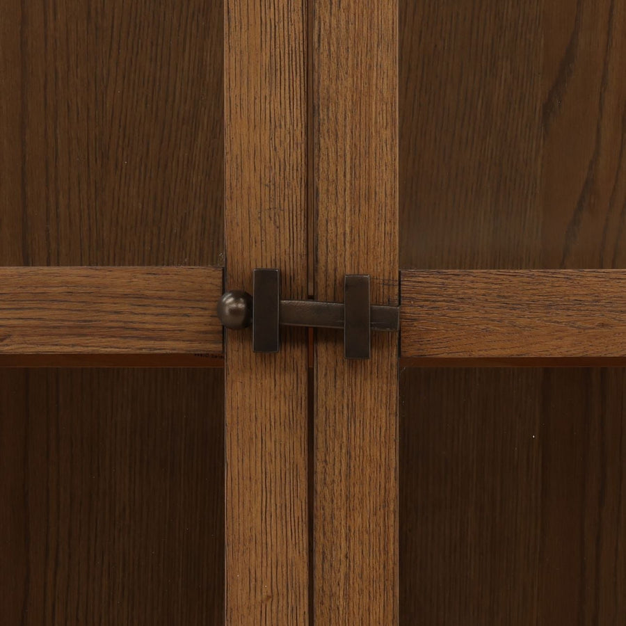 ROYCE WARM OAK CURIO CABINET
