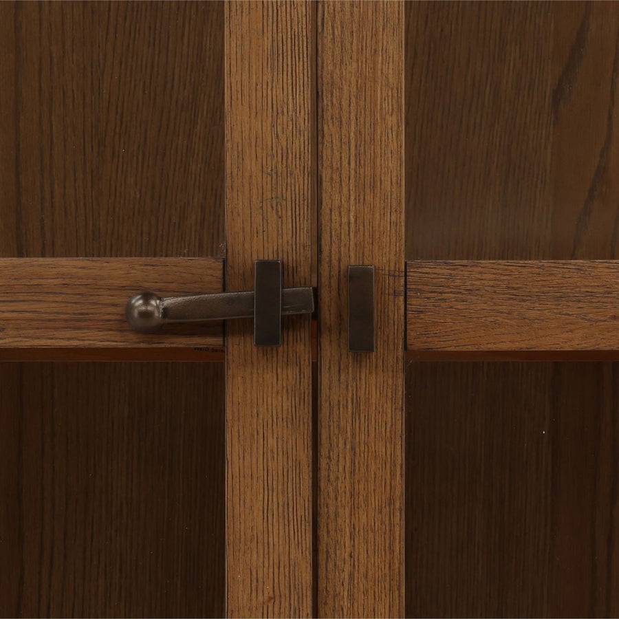 ROYCE WARM OAK CURIO CABINET