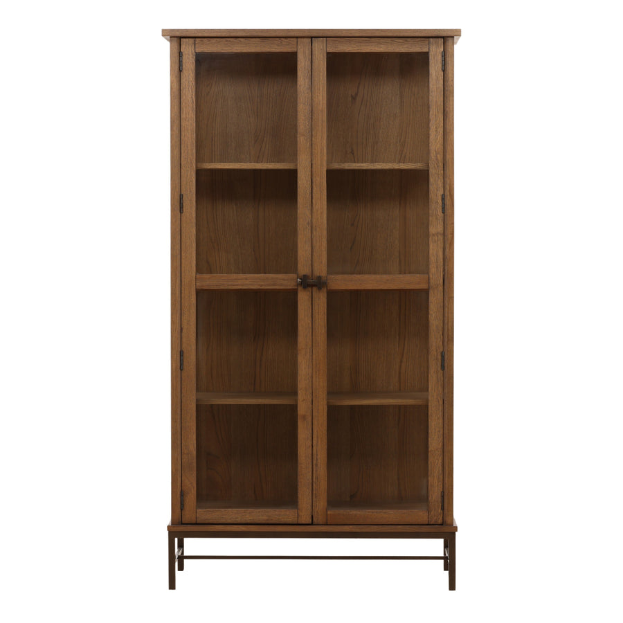 ROYCE WARM OAK CURIO CABINET