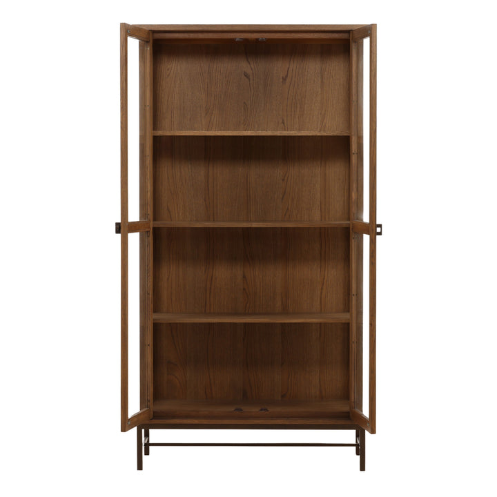 ROYCE WARM OAK CURIO CABINET