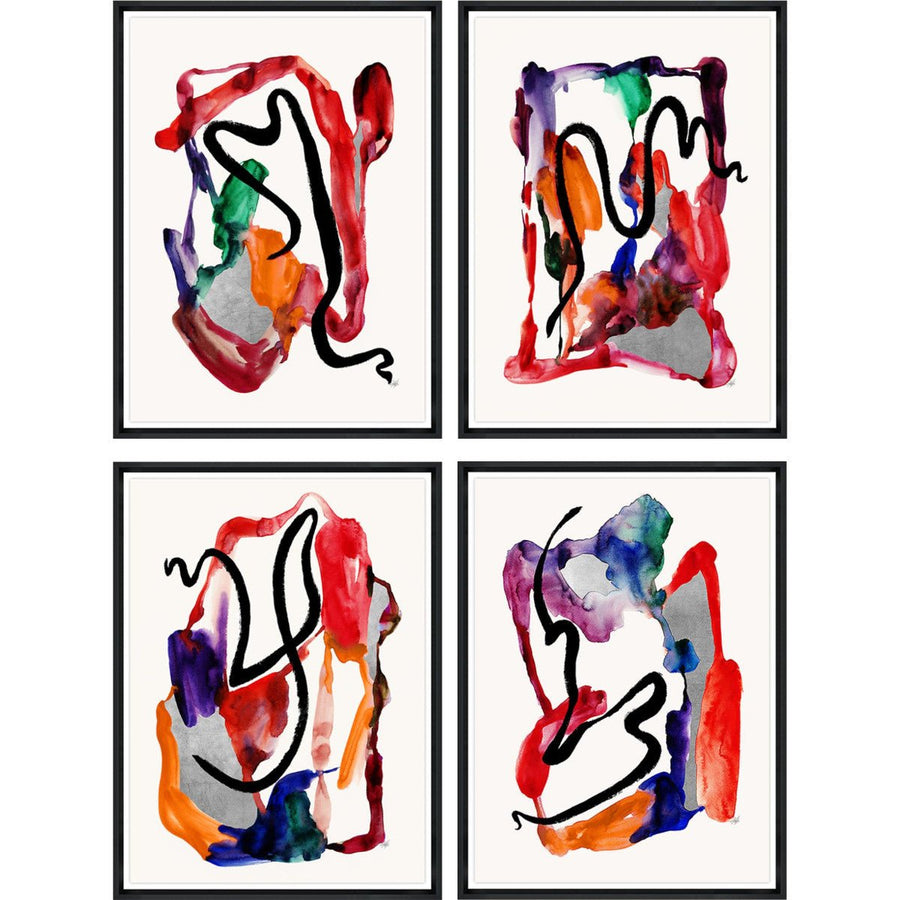 "ROJO CORAZON" GLASS FRAMED ART SERIES