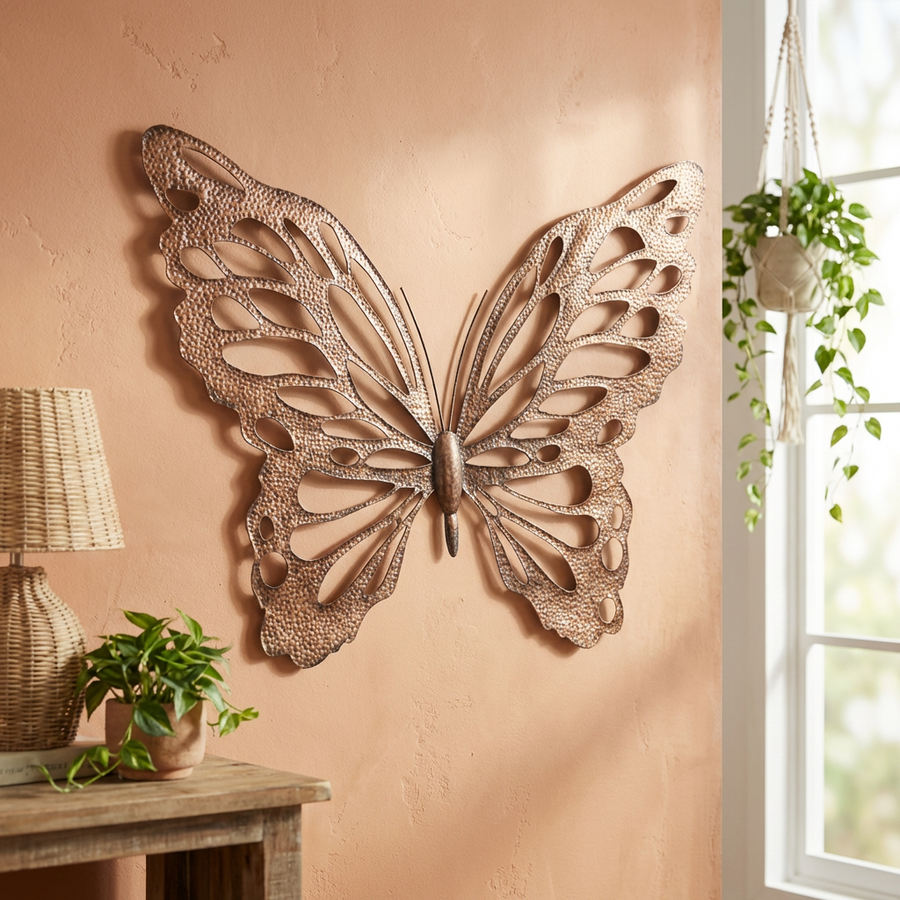 COPPER BUTTERFLY WALL DECOR