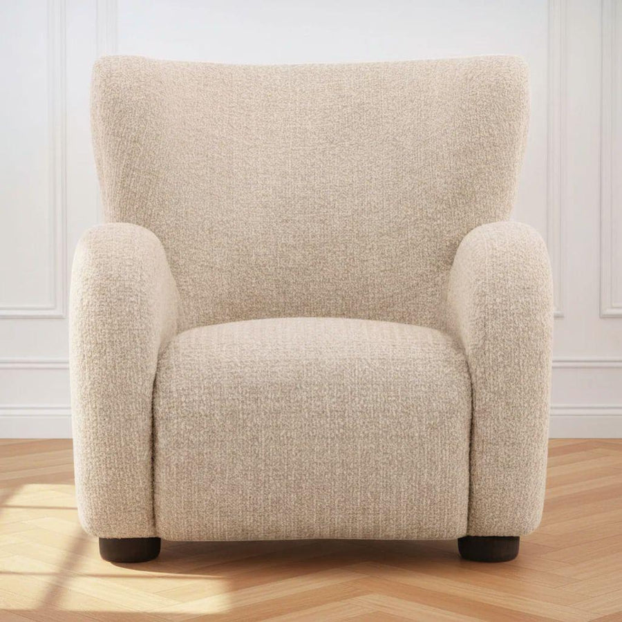 SANDY BOUCLE UPHOLSTERED ARM CHAIR