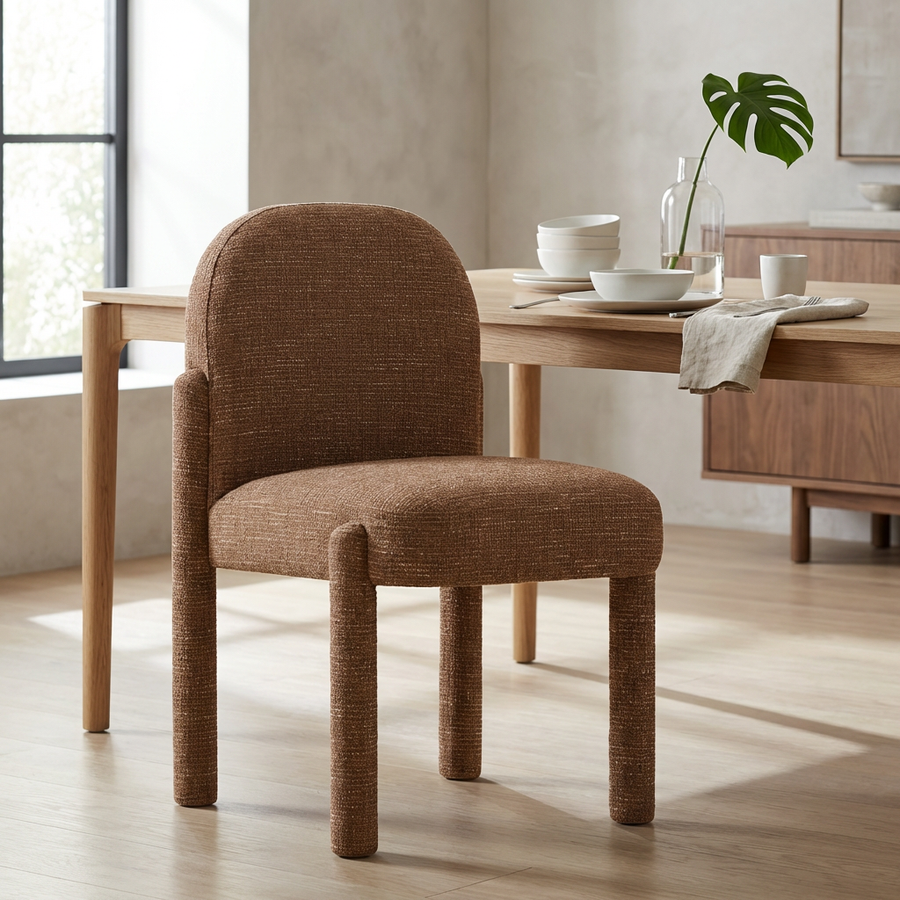 SANS DINING CHAIR: CLAY TWEED