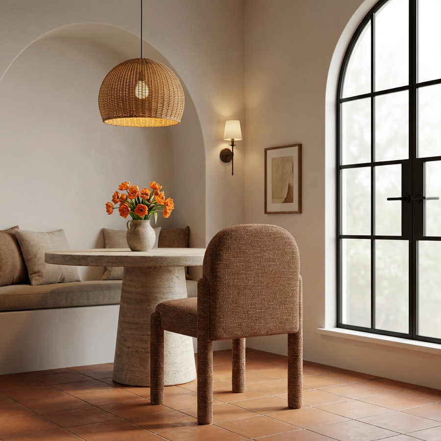 SANS DINING CHAIR: CLAY TWEED