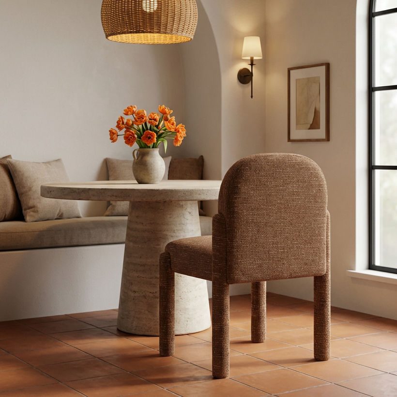 SANS DINING CHAIR: CLAY TWEED