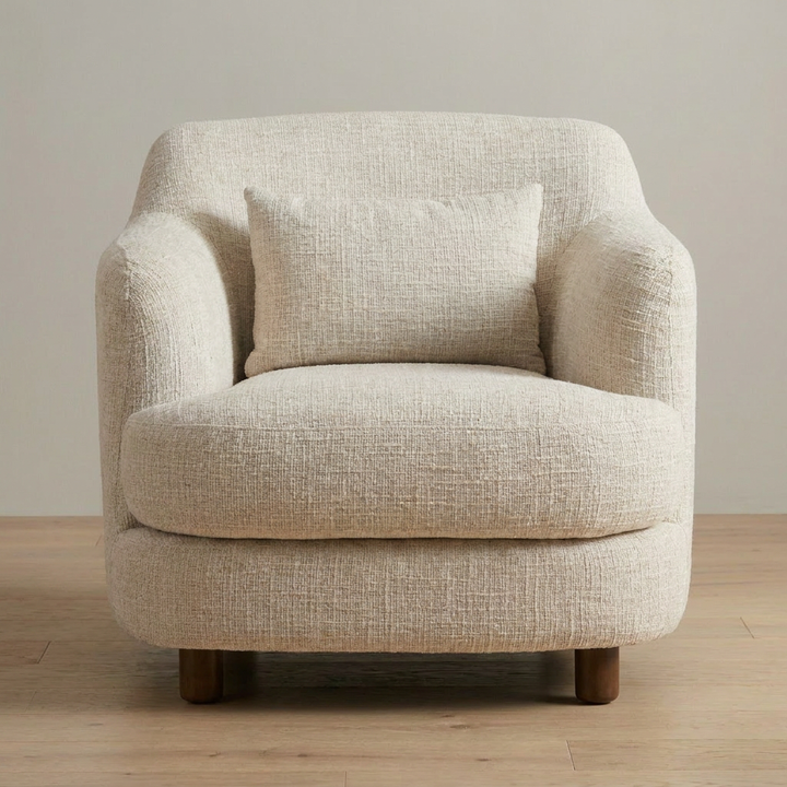 SANZA CHENILLE UPHOLSTERED ARMCHAIR