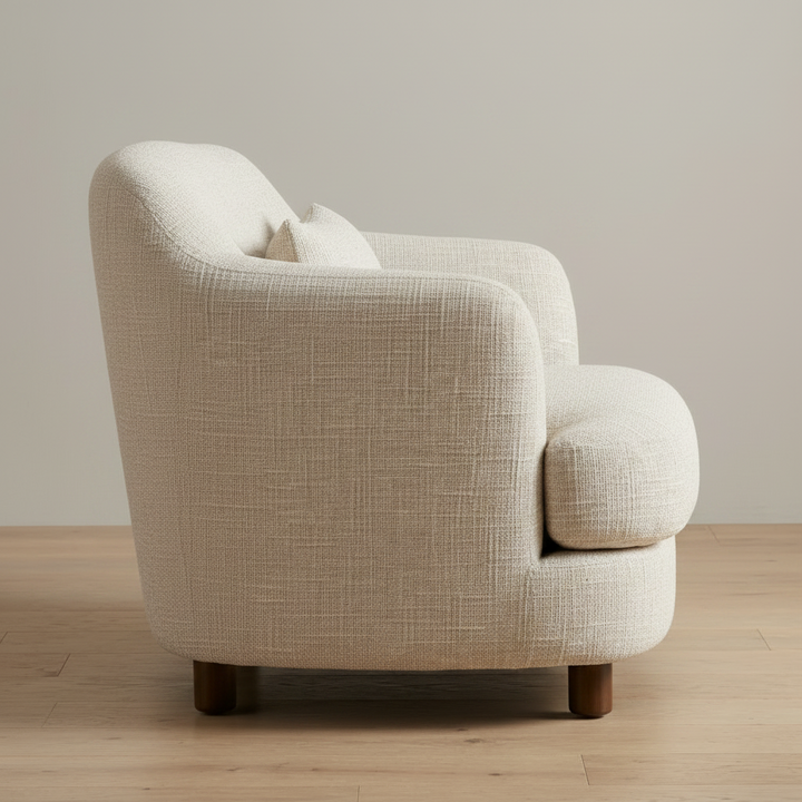 SANZA CHENILLE UPHOLSTERED ARMCHAIR