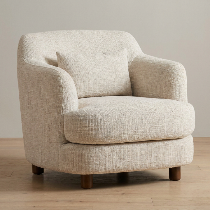 SANZA CHENILLE UPHOLSTERED ARMCHAIR