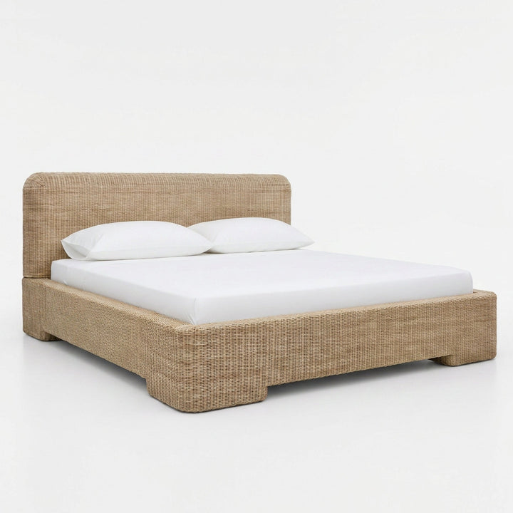 SENNA WOVEN RATTAN PLATFORM BED