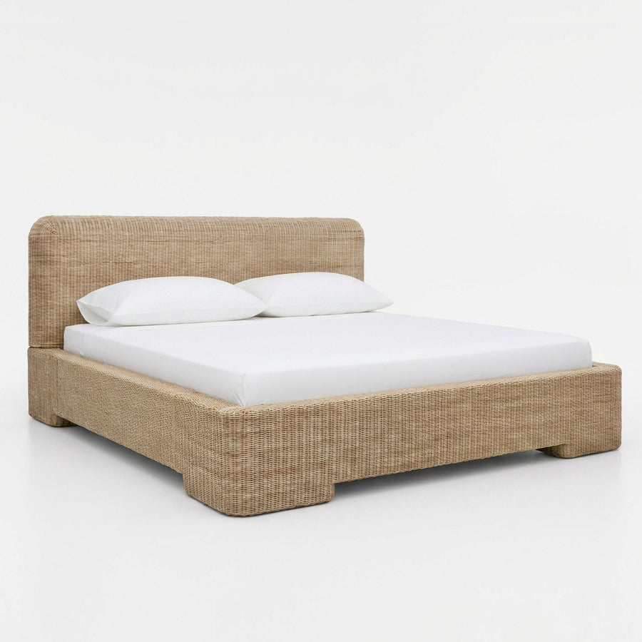 SENNA WOVEN RATTAN PLATFORM BED