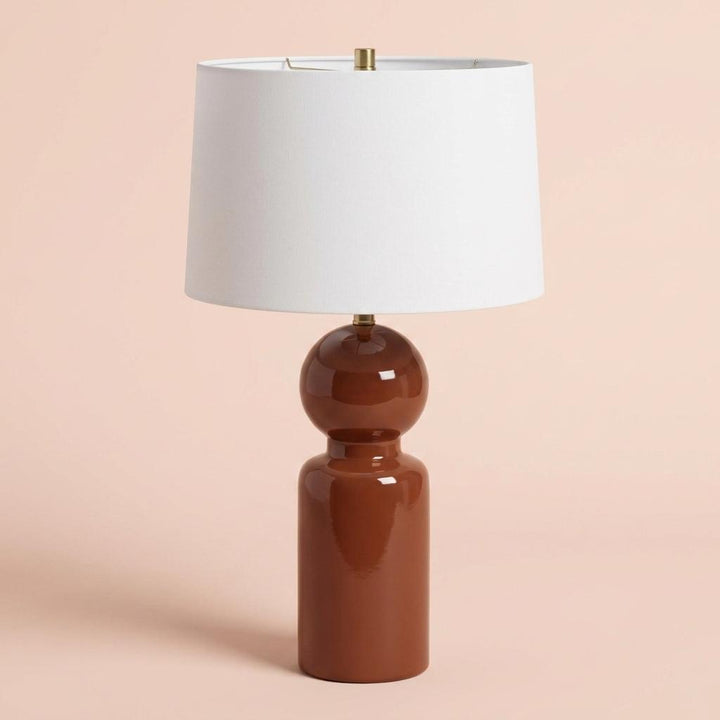 SIENNA GLAZE CERAMIC TABLE LAMP