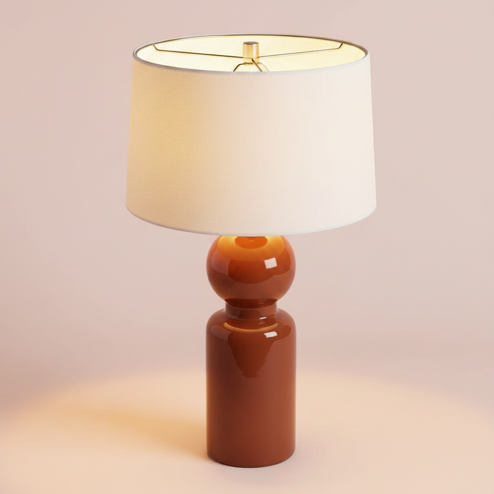 SIENNA GLAZE CERAMIC TABLE LAMP
