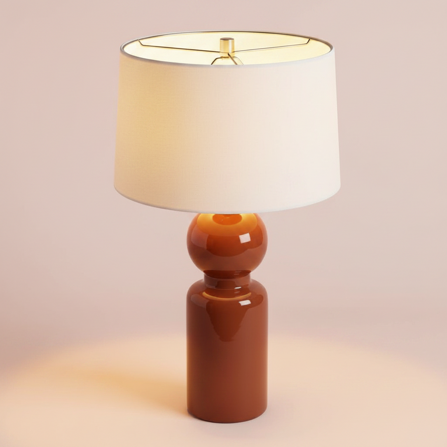 SIENNA GLAZE CERAMIC TABLE LAMP