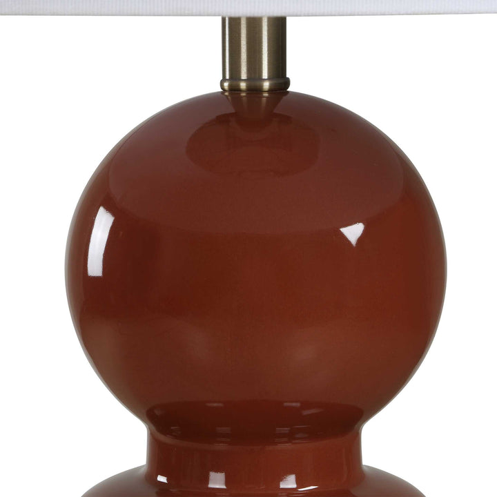 SIENNA GLAZE CERAMIC TABLE LAMP