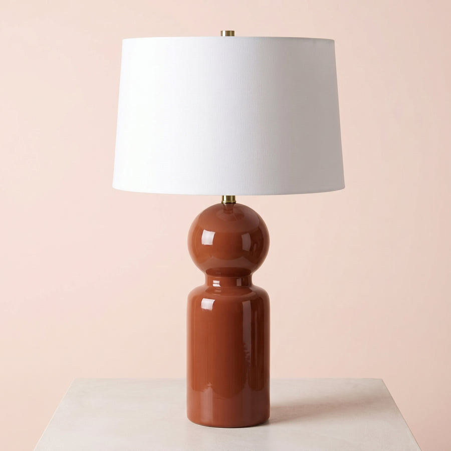 SIENNA GLAZE CERAMIC TABLE LAMP