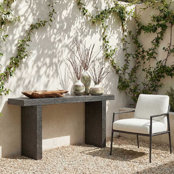 SLATE CONCRETE CONSOLE TABLE