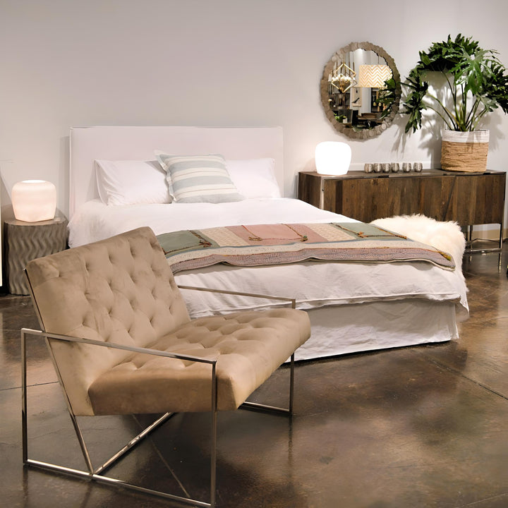 contemporary slipcover bed