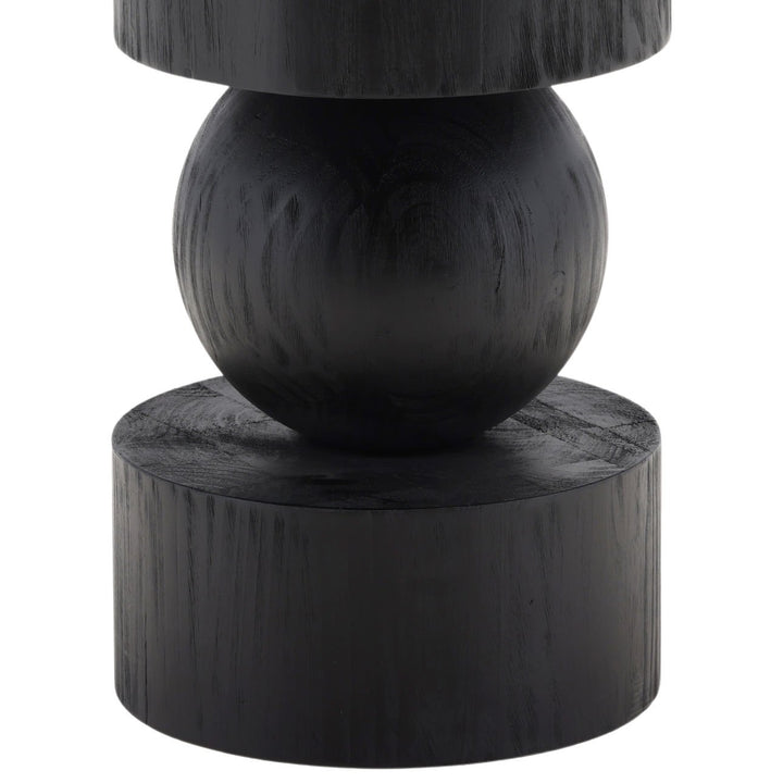 SOCHI MATTE BLACK ROUND DINING TABLE