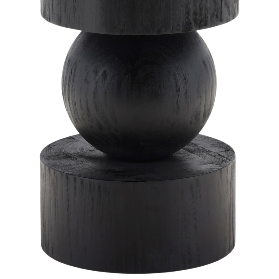 SOCHI MATTE BLACK ROUND DINING TABLE