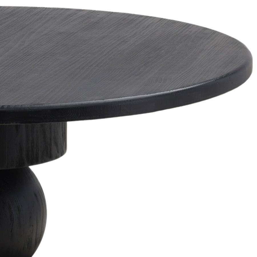 SOCHI MATTE BLACK ROUND DINING TABLE