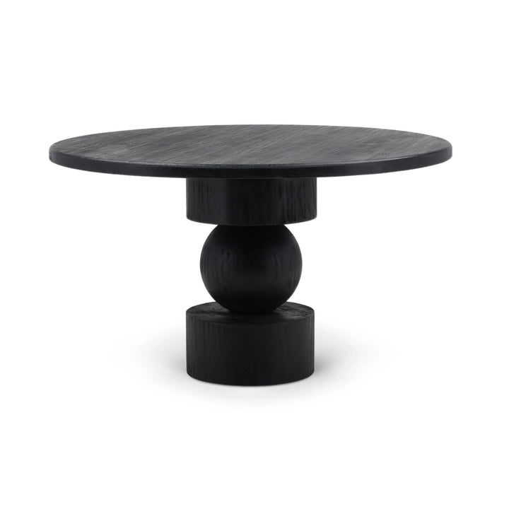 SOCHI MATTE BLACK ROUND DINING TABLE