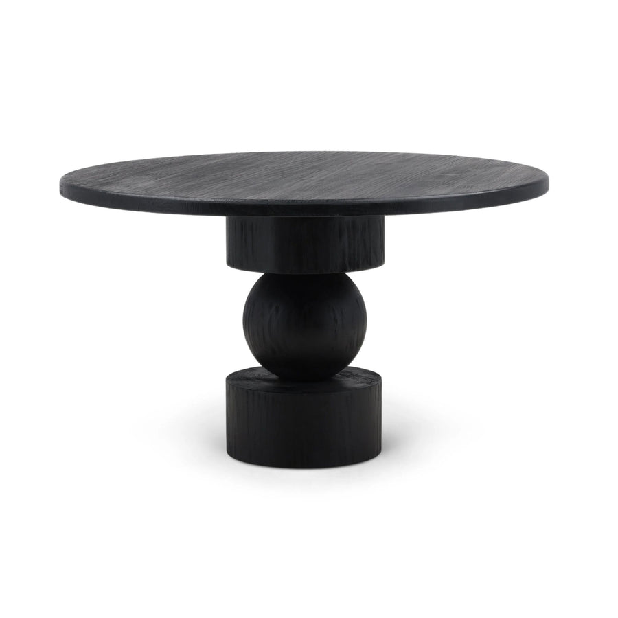 SOCHI MATTE BLACK ROUND DINING TABLE