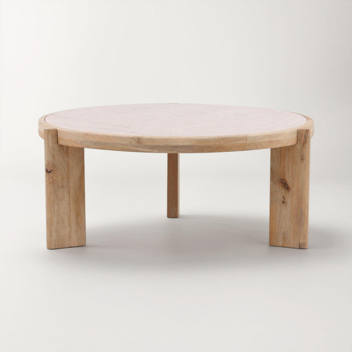 SOFITA MARBLE + MANGO WOOD COFFEE TABLE