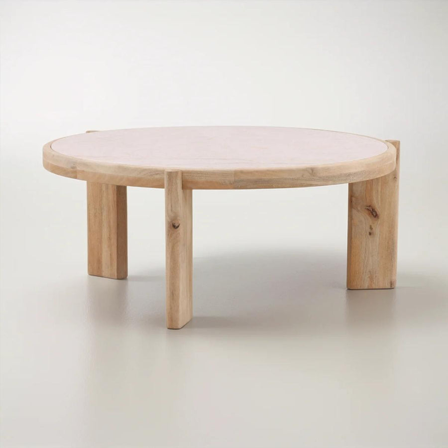 SOFITA MARBLE + MANGO WOOD COFFEE TABLE