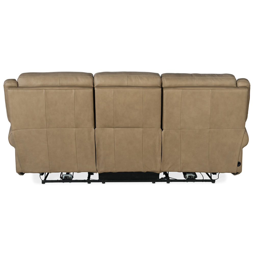 OBERON ZERO GRAVITY POWER SOFA WITH POWER HEADREST - BROWN - BACK VIEW