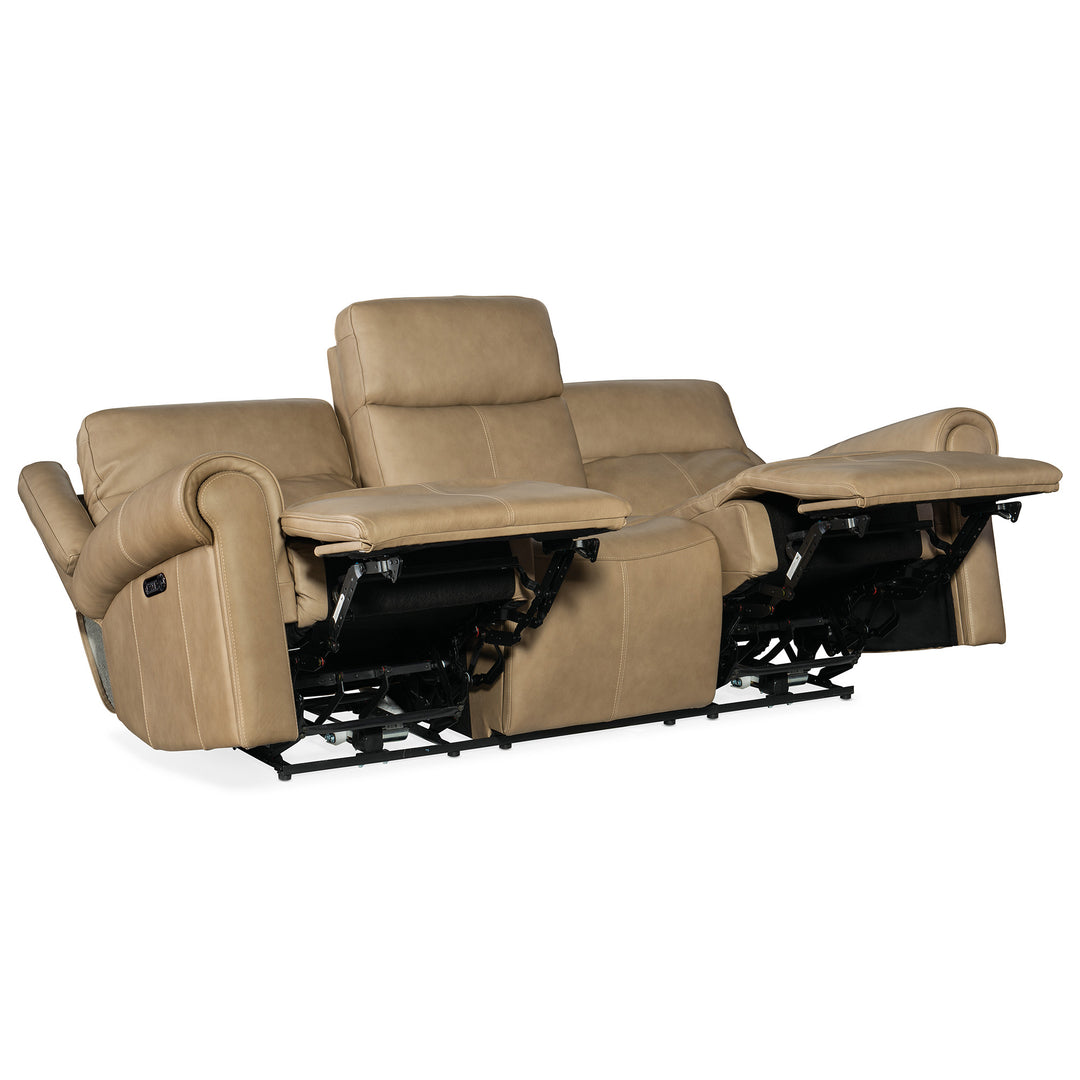 OBERON ZERO GRAVITY POWER SOFA WITH POWER HEADREST - BROWN - RECLINER VIEW