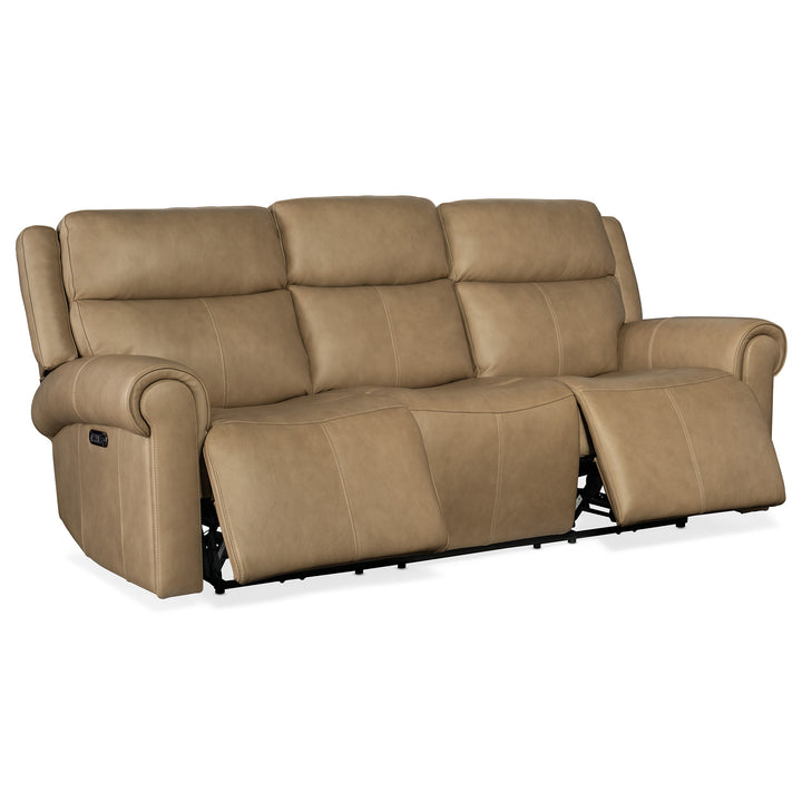 OBERON ZERO GRAVITY POWER SOFA WITH POWER HEADREST - BROWN - RECLINER VIEW