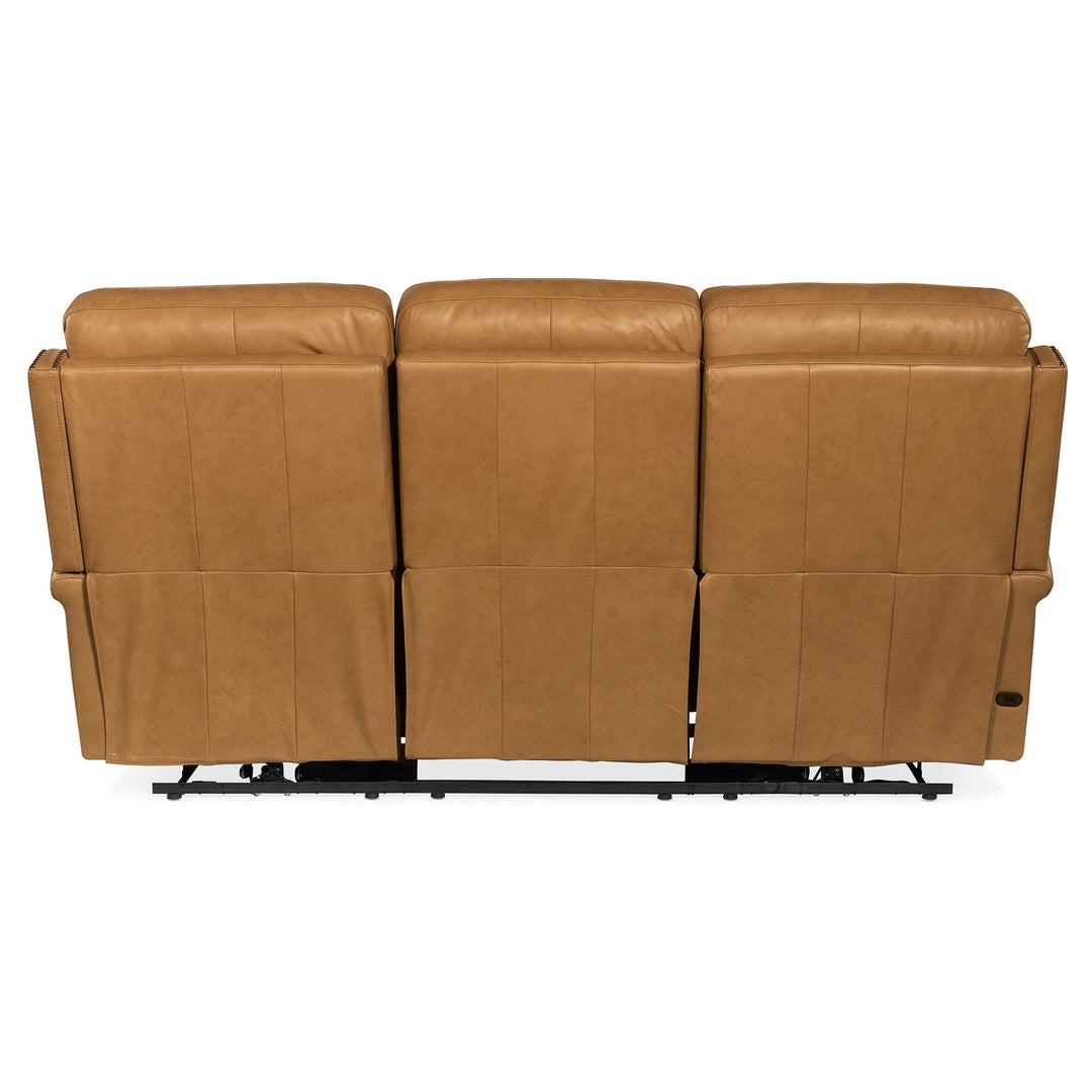 VAUGHN ZERO GRAVITY SOFA WITH POWER HEADREST - BROWN - BACK VIEW