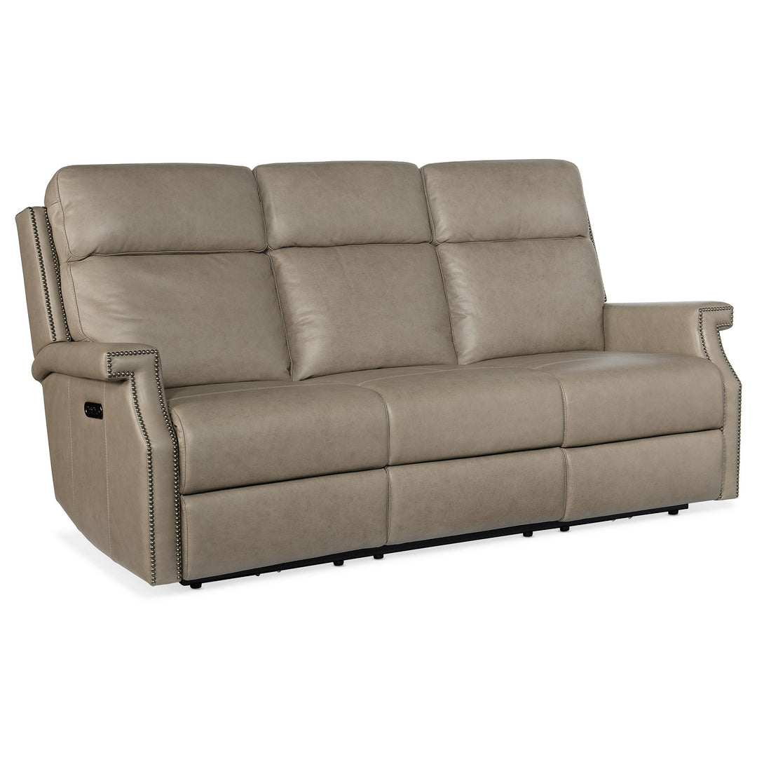 VAUGHN ZERO GRAVITY SOFA WITH POWER HEADREST - GREY - FORNT VIEW