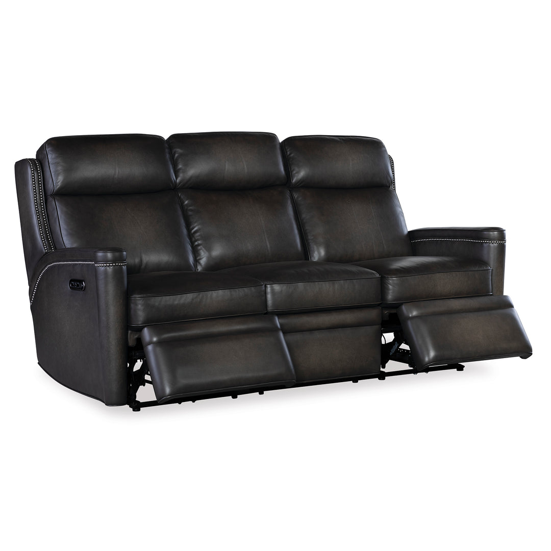 HAMILTON POWER SOFA WITH POWER HEADREST - GREY - RECLINER VIEW