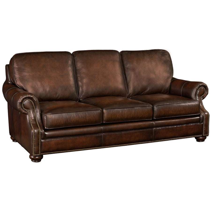 MONTGOMERY LIVING ROOM SOFA - BROWN - FRONT VIEW