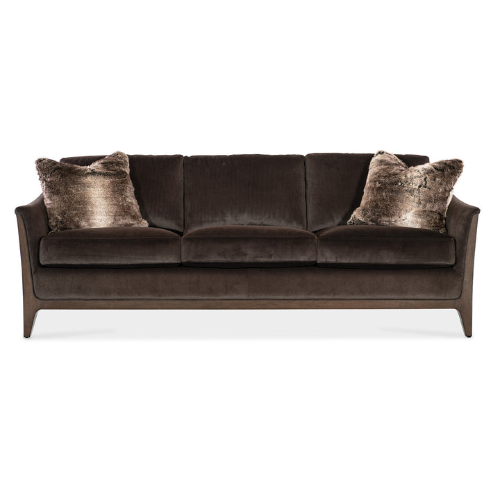 SOPHIA LIVING ROOM SOFA - BROWN - FRONT VIEW