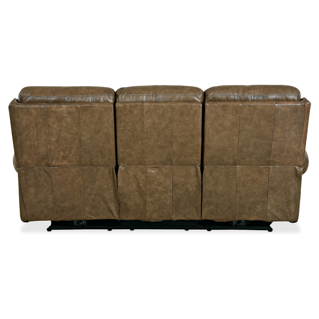 BROOKS PWR SOFA WITH PWR HEADREST - BROWN - BACK VIEW