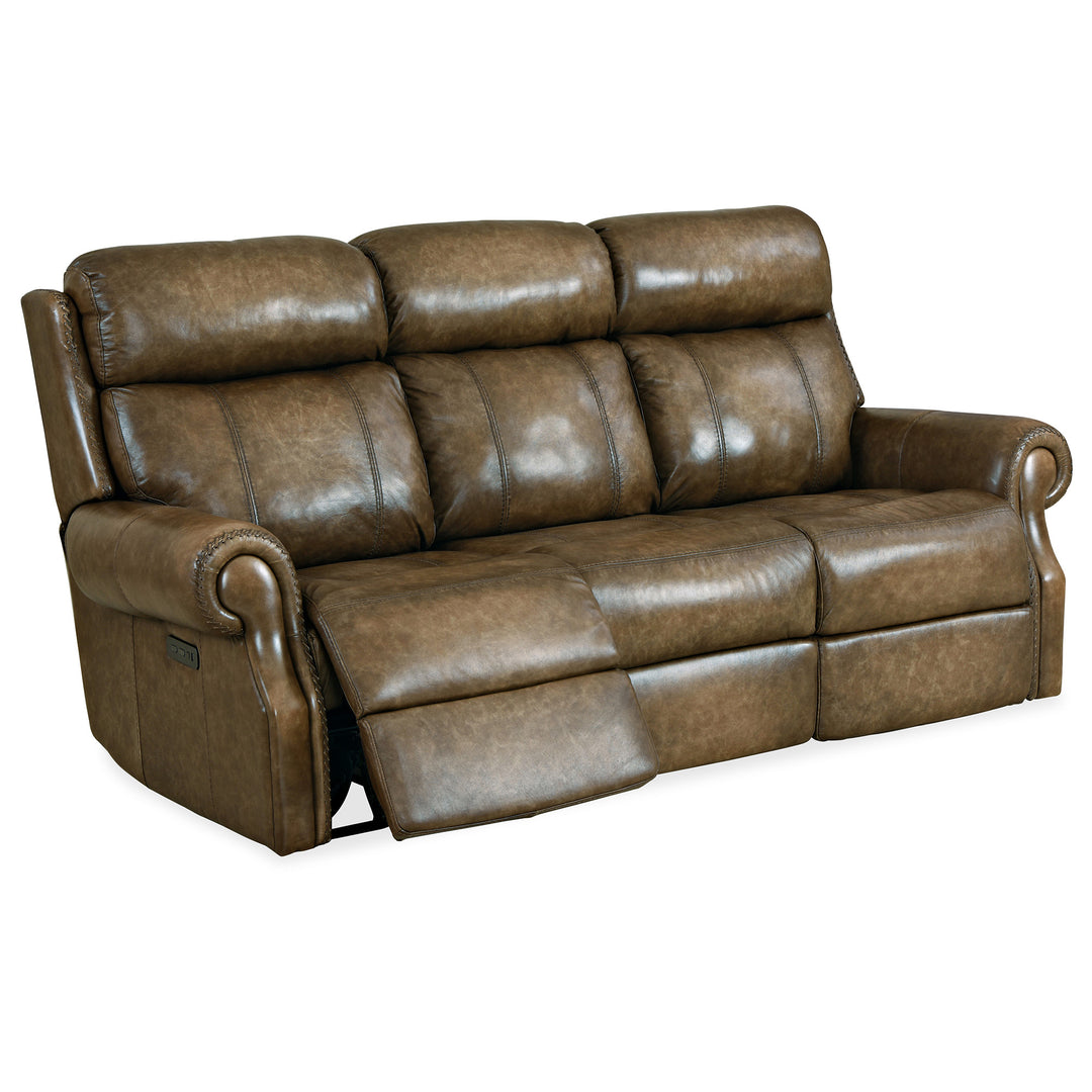 BROOKS PWR SOFA WITH PWR HEADREST - BROWN - RECLINER VIEW