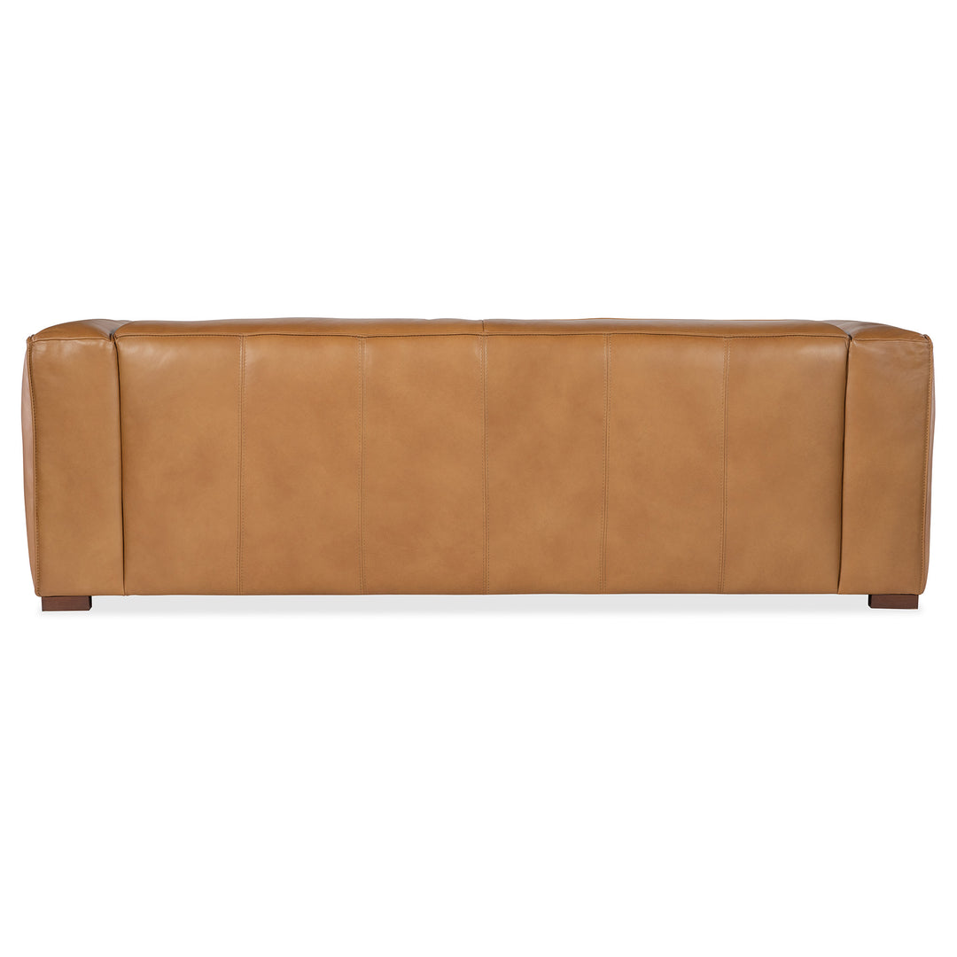 MARIA 2-SEAT DARK WOOD FEET SOFA - BROWN - BACK VIEW