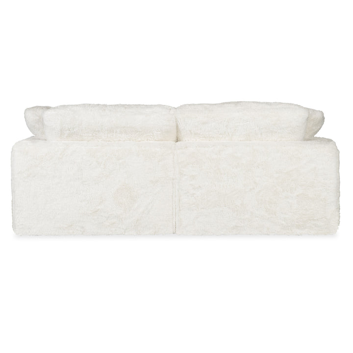 BAREFOOT WHITE FABRIC 2-SEAT SOFA - WHITE - BACK VIEW