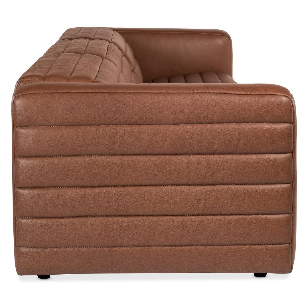 CHATELAIN 3-PIECE POWER SOFA WITH POWER HEADREST - BROWN - SIDE VIEW