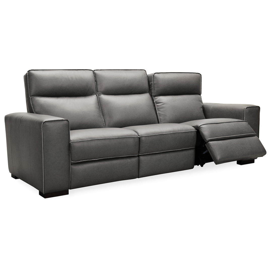 BRAEBURN LEATHER SOFA WITH PWR RECLINE PWR HEADREST - RECLINER VIEW