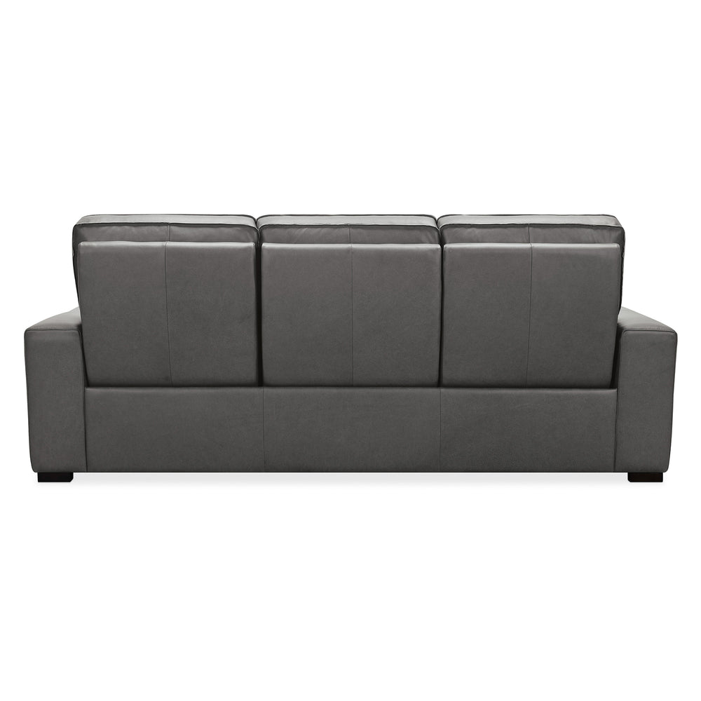 BRAEBURN LEATHER SOFA WITH PWR RECLINE PWR HEADREST - BACK VIEW